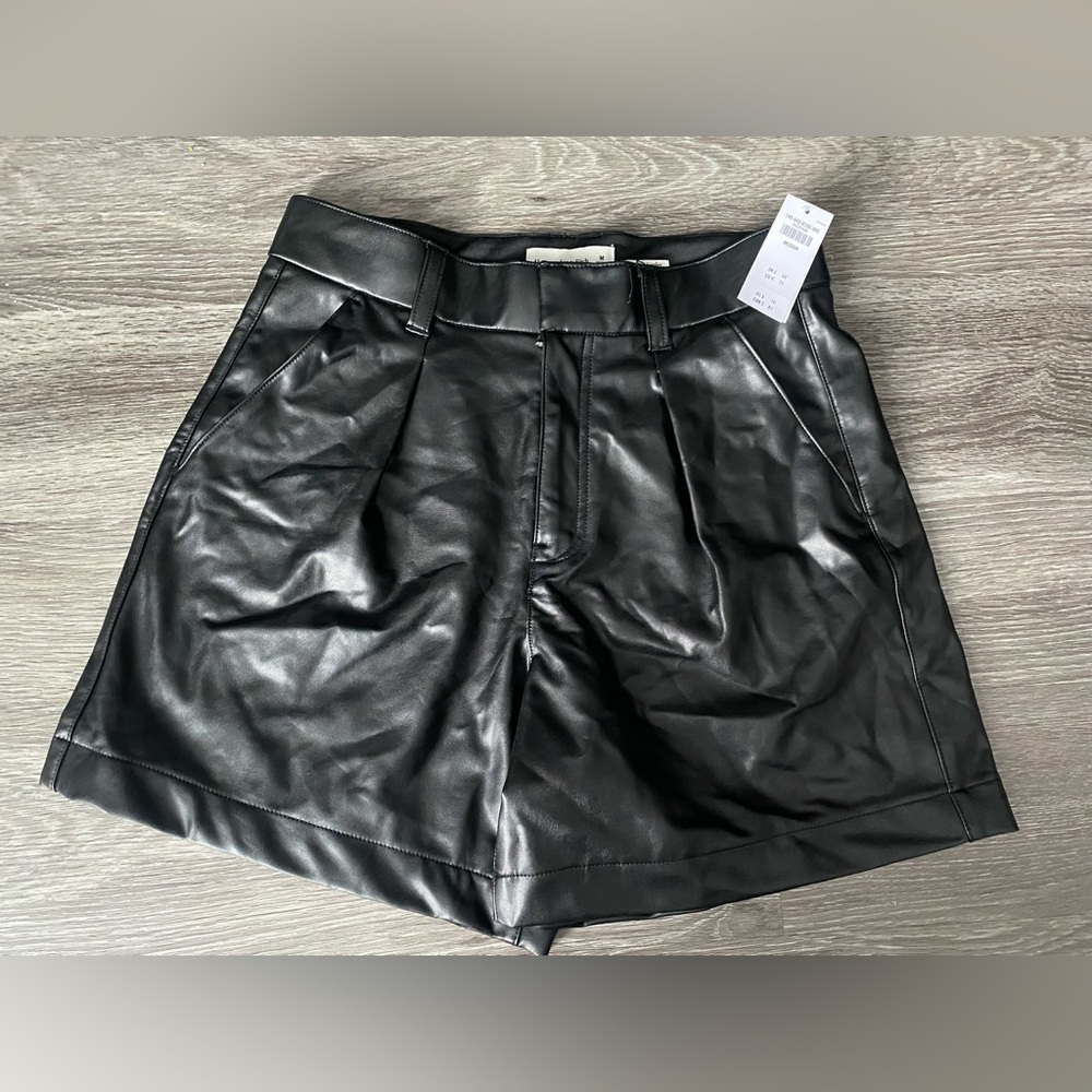 Leather shorts